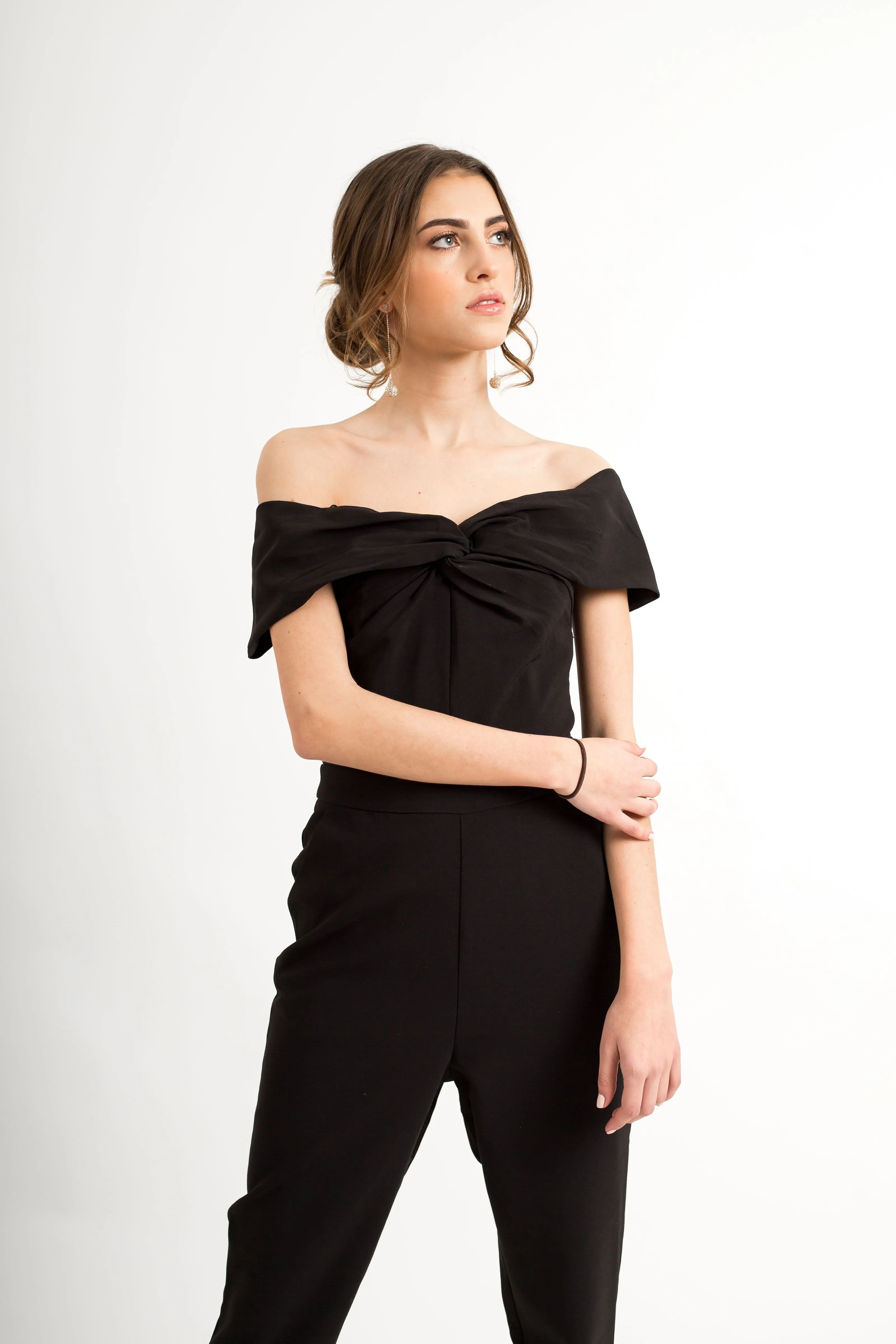 Black off shoulder jumper