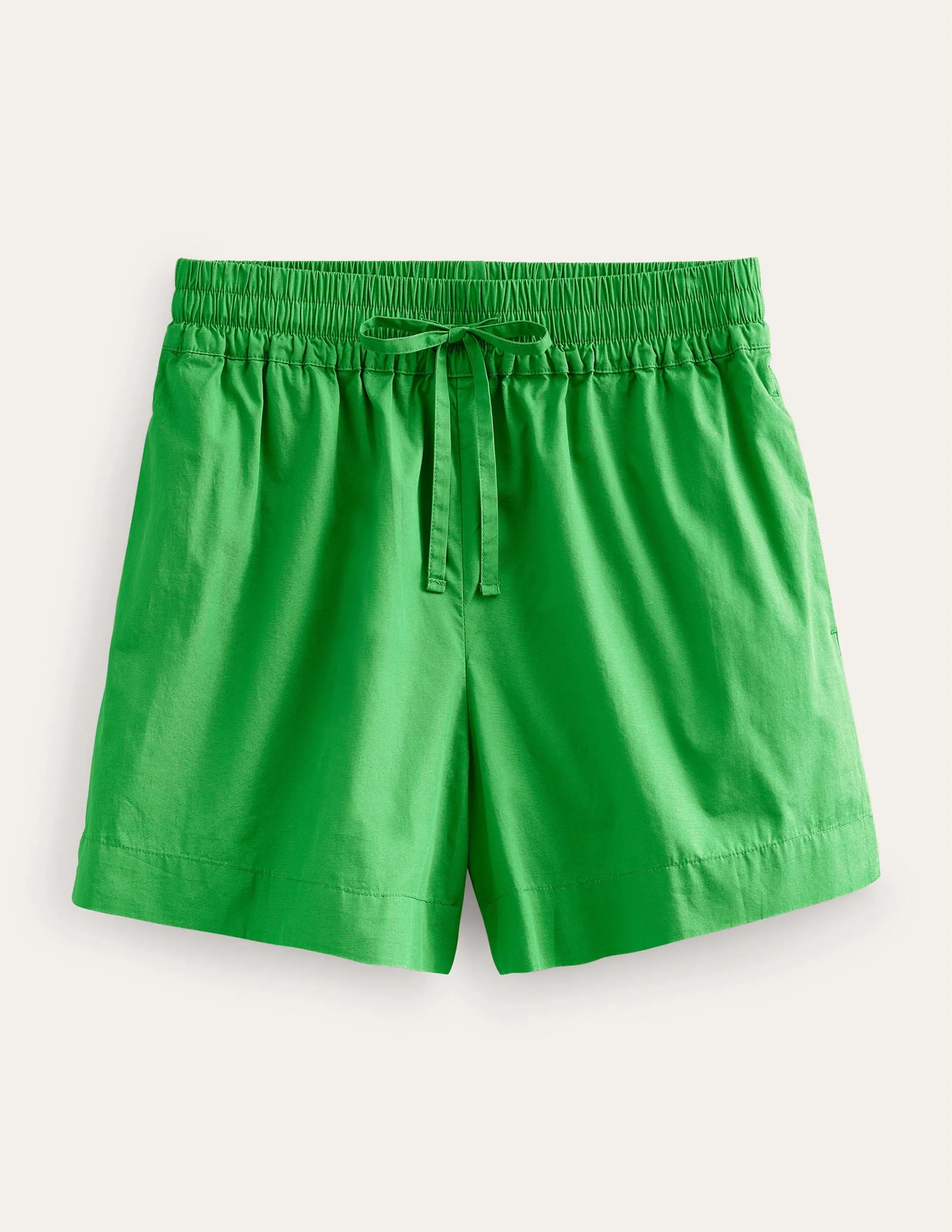 Cotton Pull-on Shorts-Green Bee