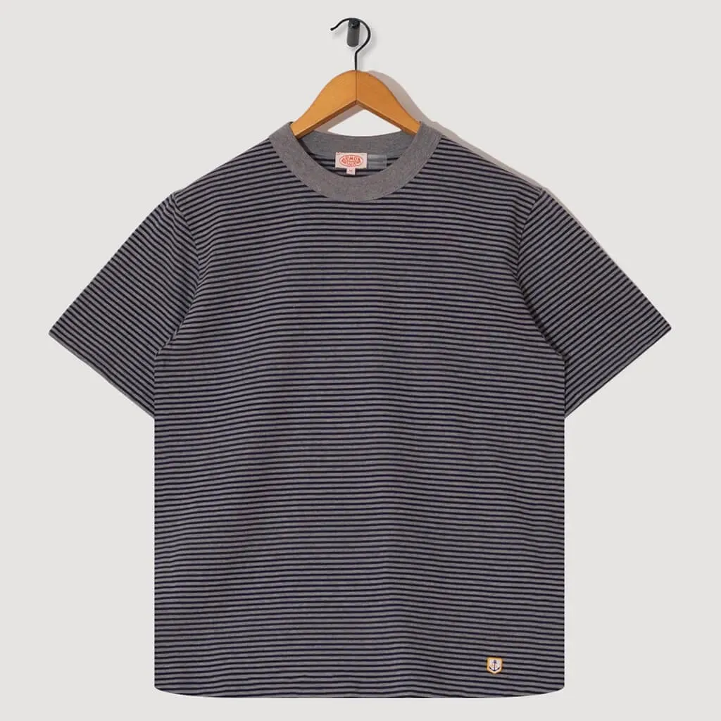 Heritage Striped T-Shirt (Misty Grey   Marine Deep)