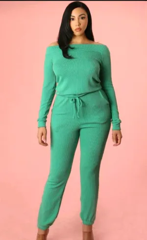 Jackie off-shoulder jumpsuit