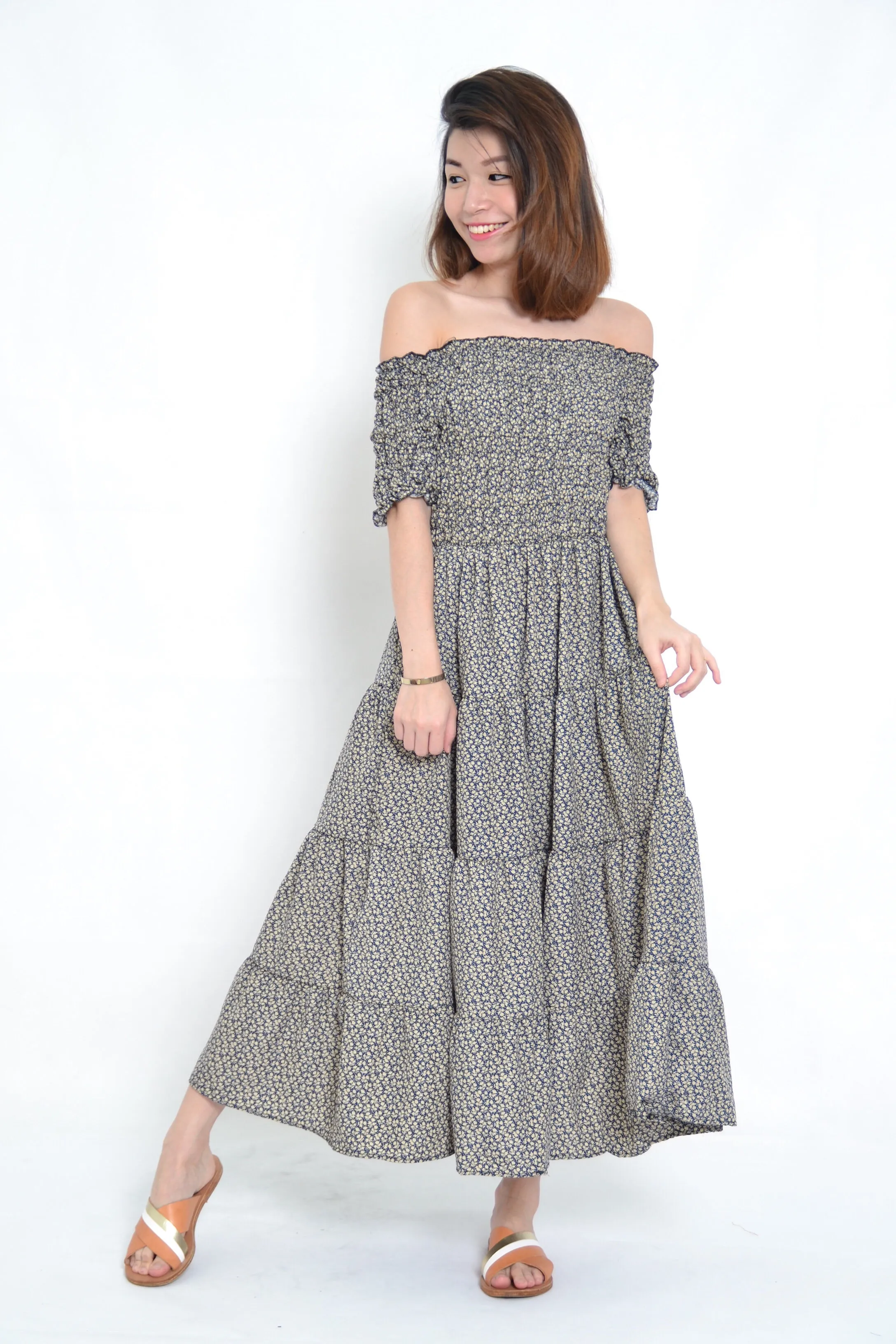 LEA OFF SHOULDER MAXI