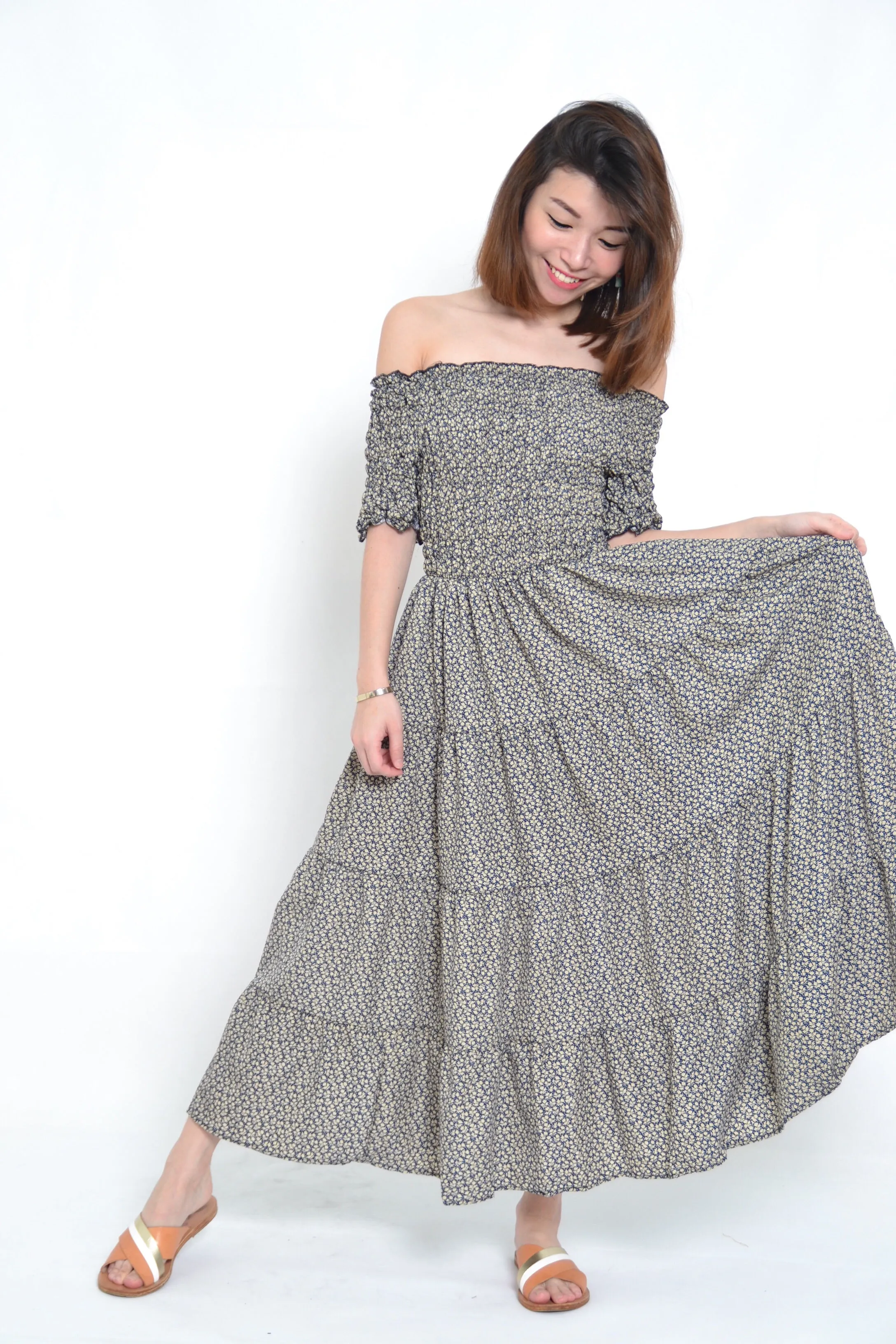 LEA OFF SHOULDER MAXI