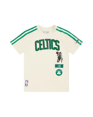 NBA BOSTON CELTICS RETRO CLASSIC TODDLER BOYS SHORT SLEEVE TAPING TEE (EGGSHELL/ KELLY GREEN)