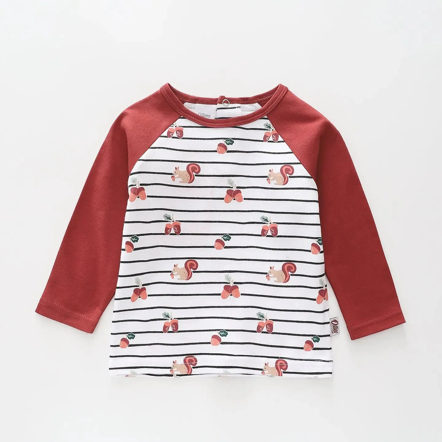Squirrel Raglan LS Tee