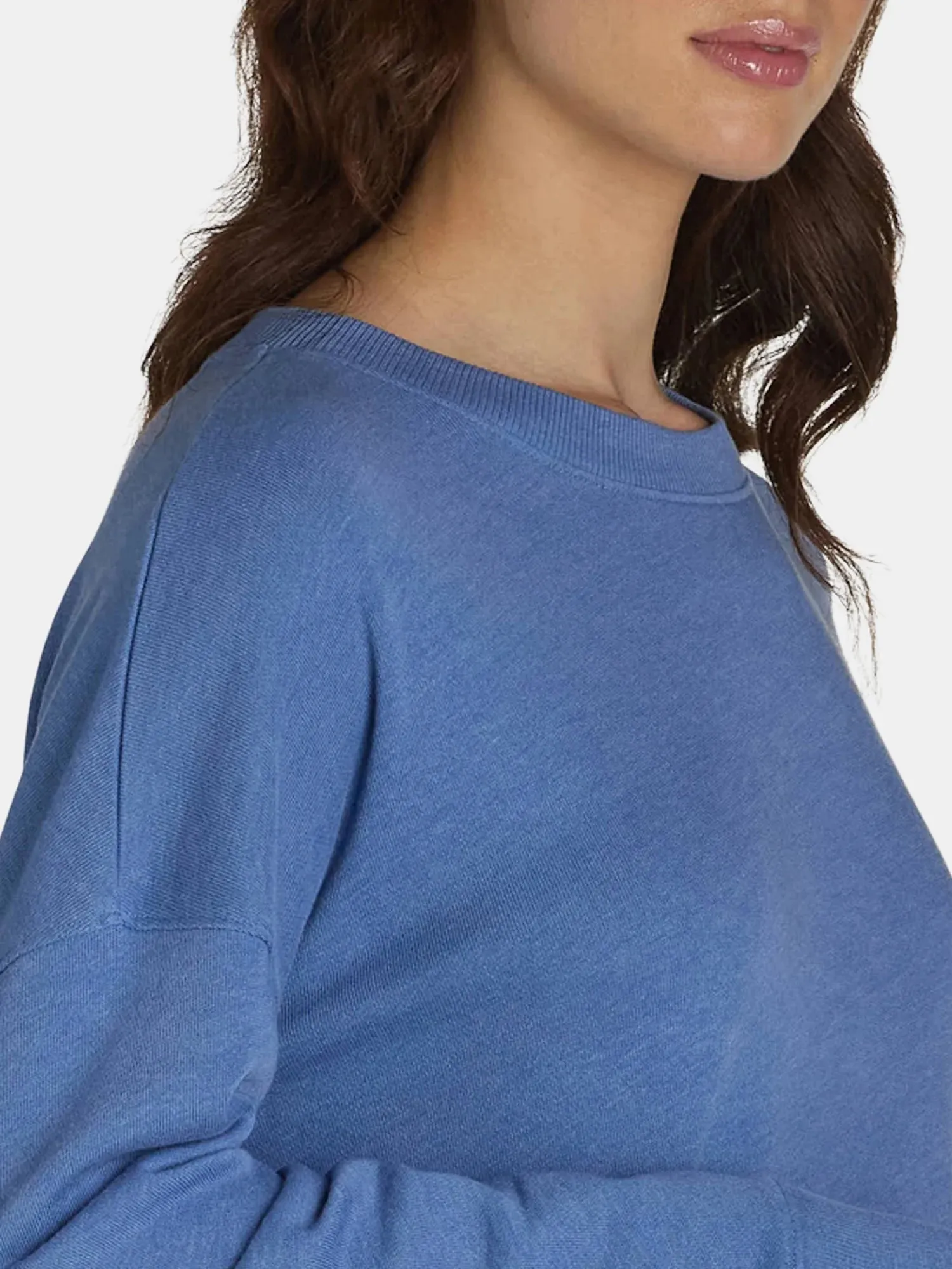 Time and Tru Women's Crewneck Sweatshirt with High-Low Hem, 2-Pack, Sizes XS-XXXL