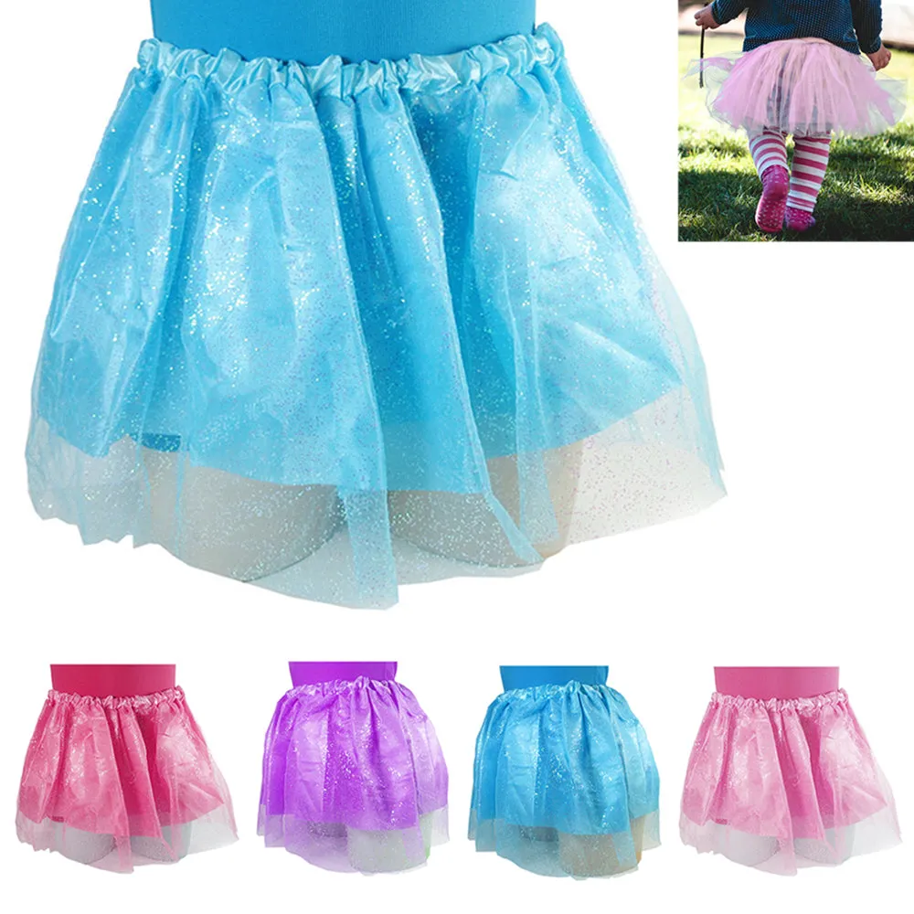 Toddler Kid Color Tutu Skirt Ballet Dress Girls Petticoat Tulle Costume Birthday