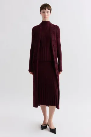 VARIEGATED RIBBED CARDIGAN