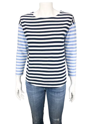 Vineyard Vines, Women's Striped 3/4 Sleeve Tee, Navy/White, Size XS