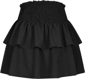 Womens Skorts Summer Casual Flowy Shorts A Line Elastic High Waist Mini Skirts Ruffle Tiered Layered Tennis Skirt