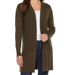 WORTHINGTON -  Long Sleeve Open Front Cardigan