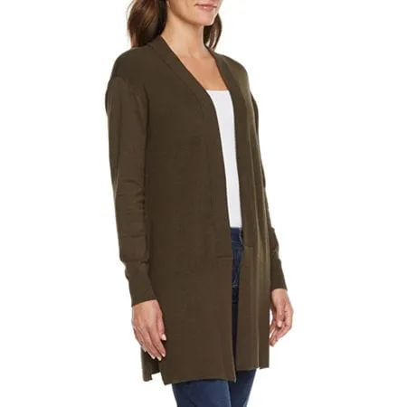 WORTHINGTON -  Long Sleeve Open Front Cardigan